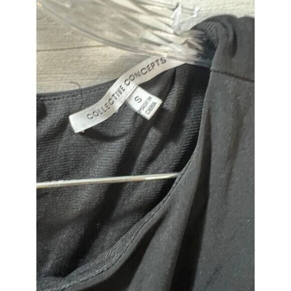 Collective Concepts Black Sheath Dress Twist Front Sleeveless Small - Picture 5 of 6